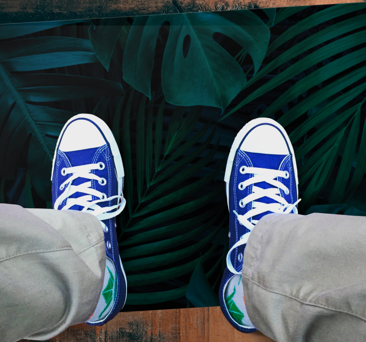 Forest leaves and plants floral rug - TenStickers