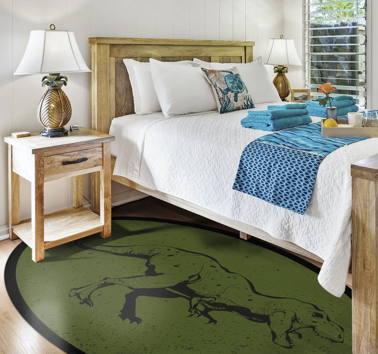 frightening tirannosaurus rex  animal rug - TenStickers