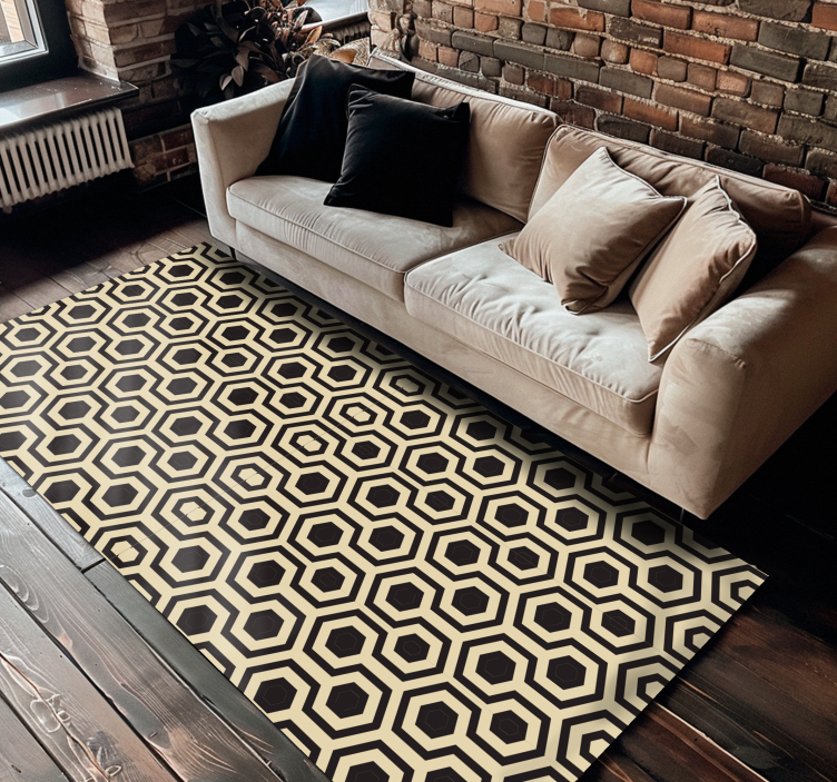 Geometric Hexagonal Pattern geometric rugs - TenStickers