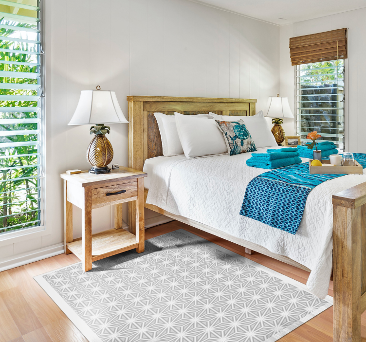 Geometric Pattern Accent geometric vinyl rug - TenStickers