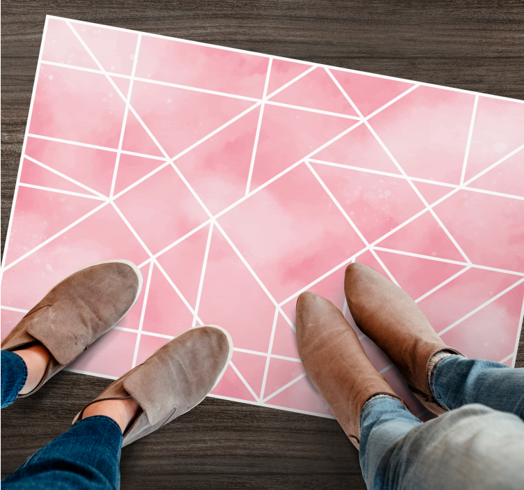 Geometric Pink Pattern geometric rugs - TenStickers