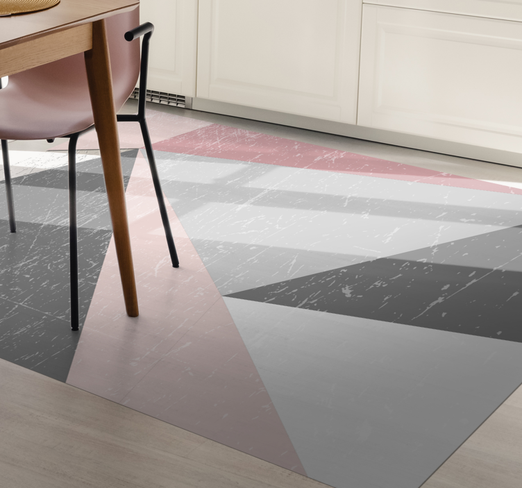 Geometric Shapes Overlay geometric vinyl rug - TenStickers