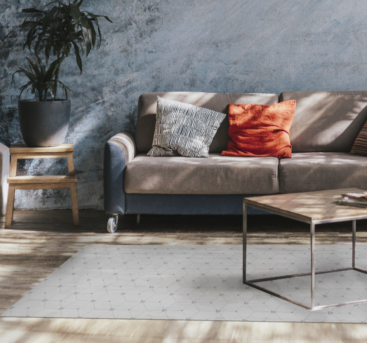 Geometric Tiled Pattern floor carpet tiles - TenStickers