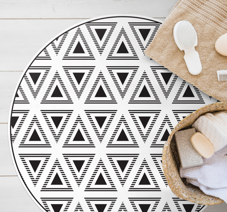 Geometric Triangular Composition geometric vinyl rug - TenStickers