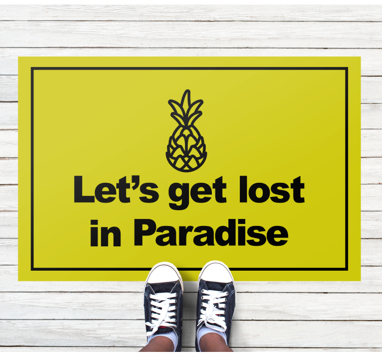 Get Lost Paradise custom vinyl rug - TenStickers