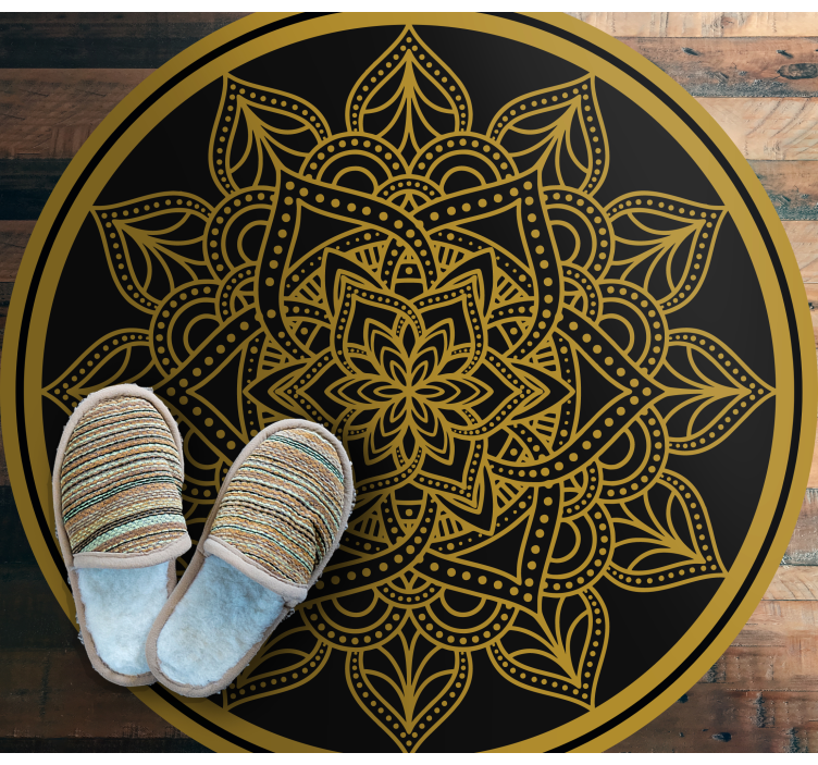 Graceful Element mandala vinyl rug - TenStickers