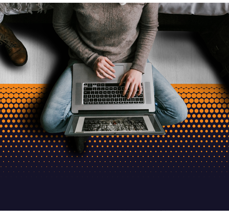 Gradient dots pattern teenager vinyl rug - TenStickers