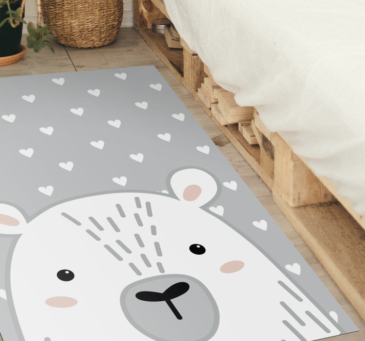 Gray nordic bear baby play mat - TenStickers