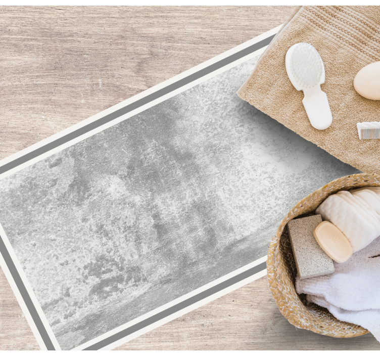 Worn gray color stone effect vinyl rug - TenStickers