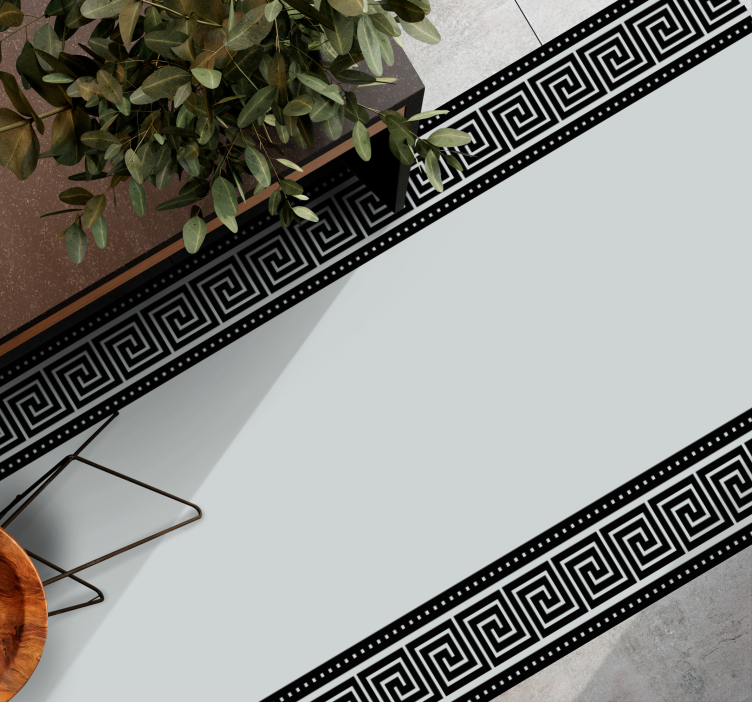Greek Fret Border geometric rugs - TenStickers