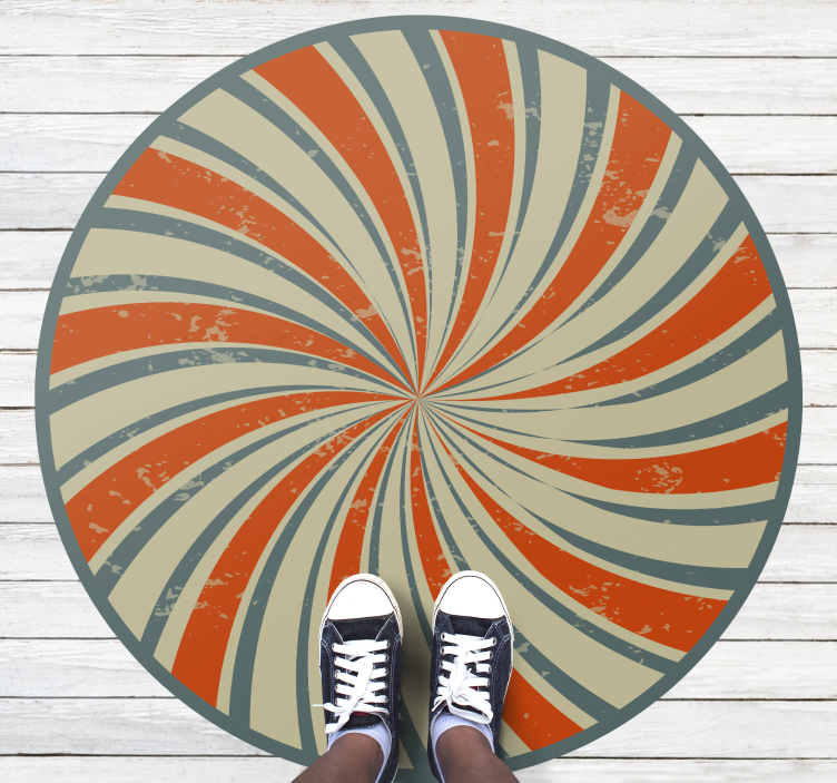 grunge retro spiral vintage rug - TenStickers