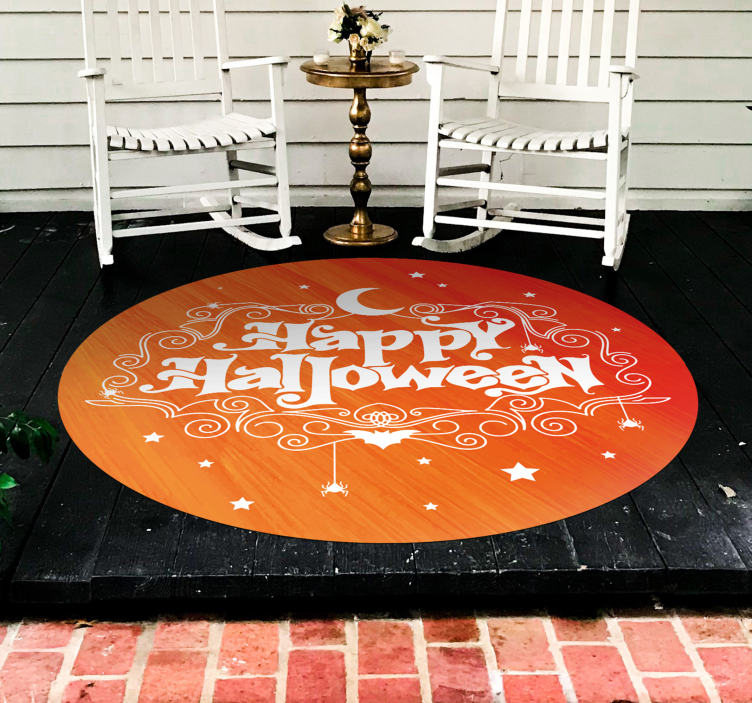 Halloween Festivity Circular halloween vinyl rug - TenStickers