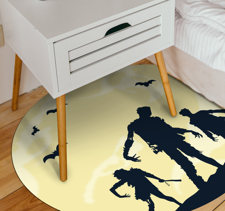 Halloween Silhouettes halloween vinyl rug - TenStickers