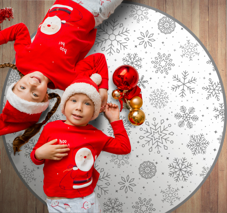 Holiday Snowflakes Christmas rug - TenStickers