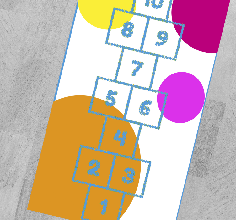 Hopscotch Graphic gaming vinyl rug - TenStickers