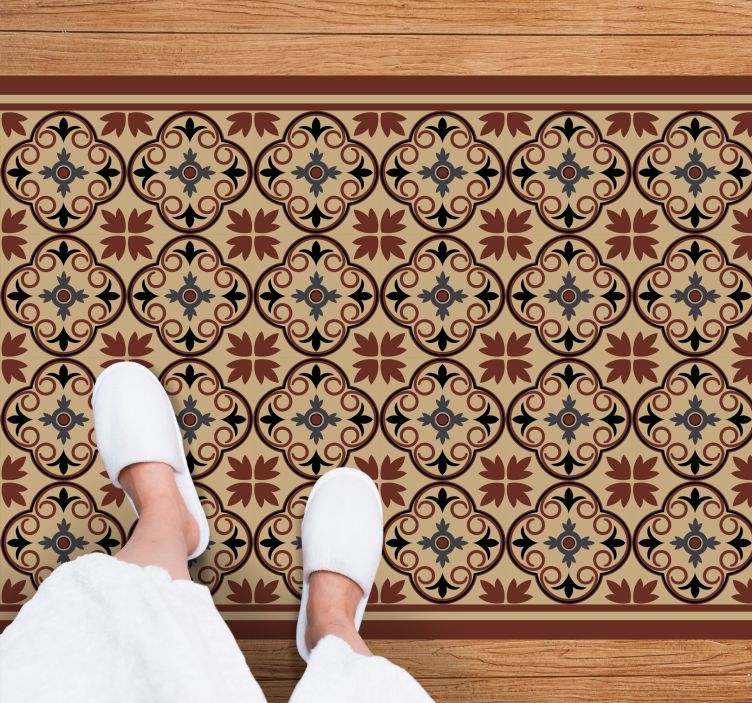 Hydraulic vintage cement pattern tile carpet - TenStickers