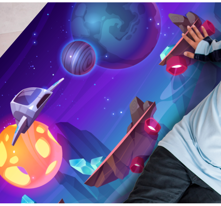 Intergalactic adventure vinyl rug - TenStickers