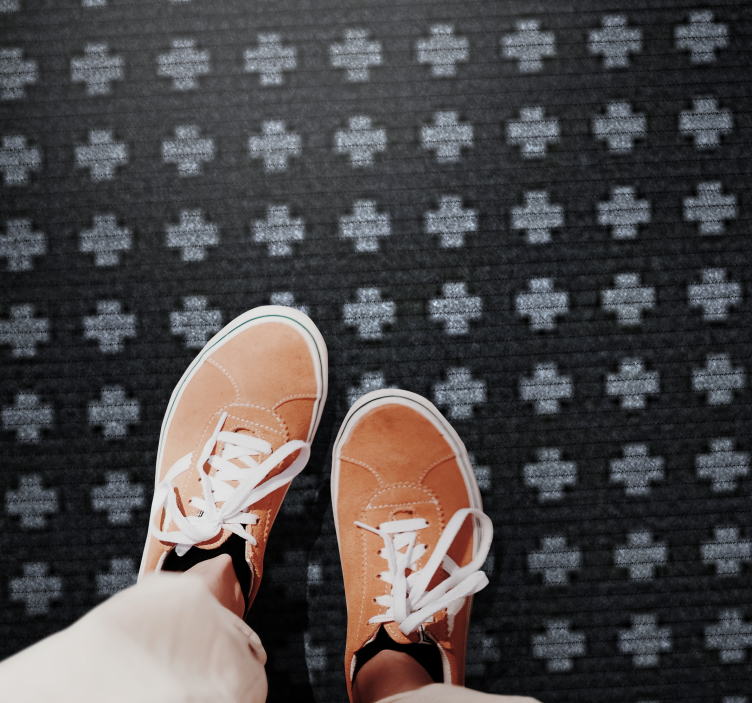 Intersecting Cross Arrangement minimalist vinyl rug - TenStickers