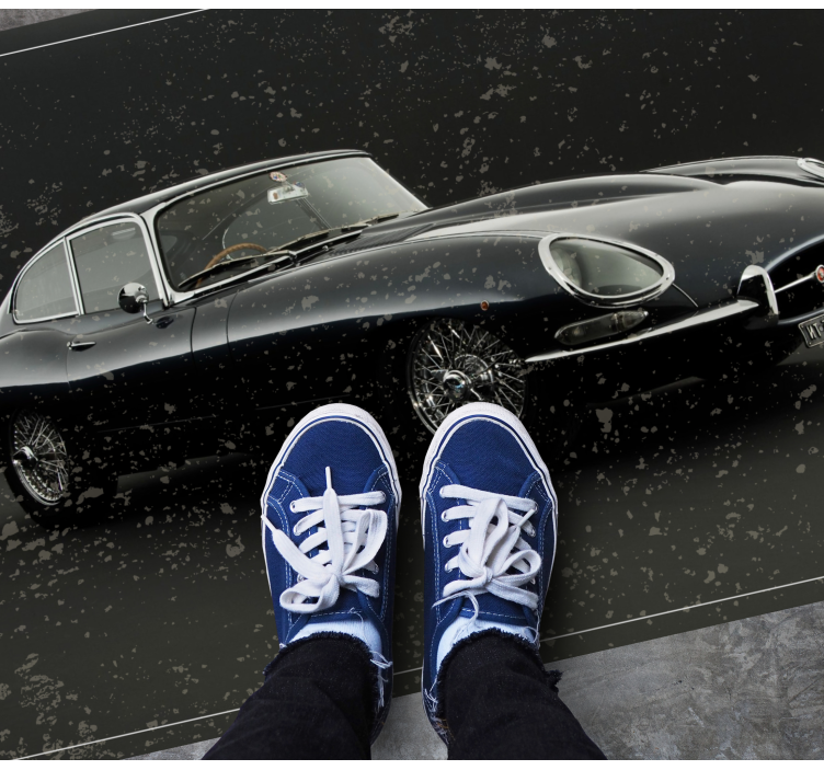 Jaguar E-type vintage rug - TenStickers