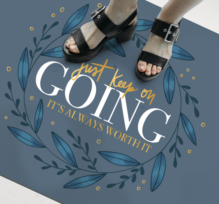 Just keep going custom vinyl rug - TenStickers