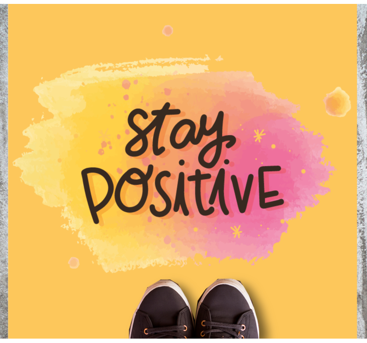 Keep optimistic custom vinyl rug - TenStickers