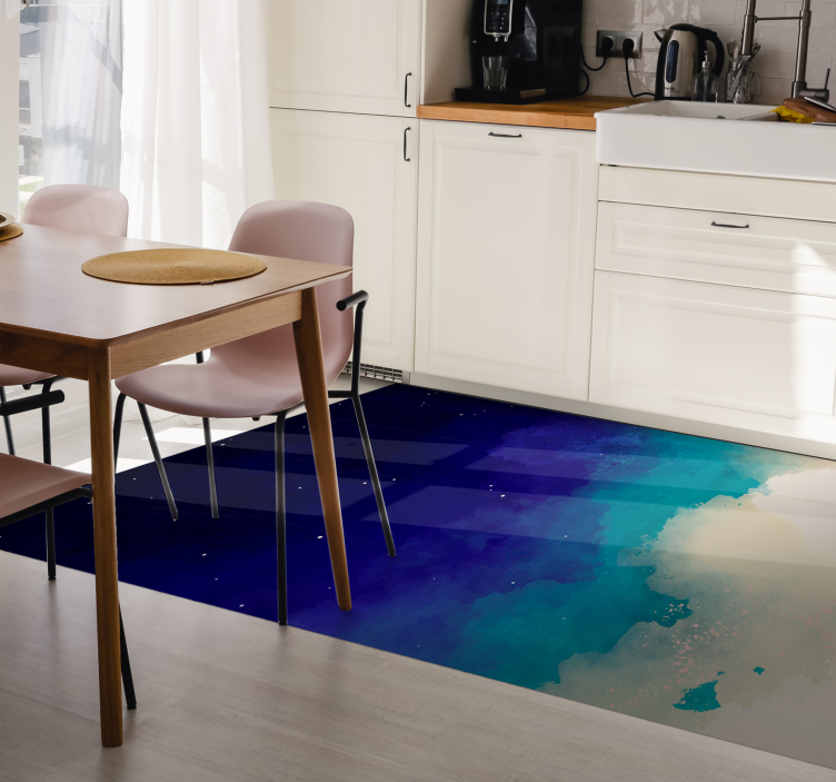 Night sky nordic vinyl rug - TenStickers