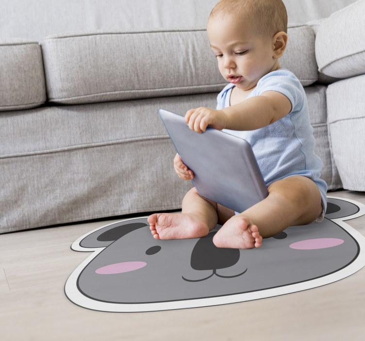 Koala face animal vinyl rug - TenStickers