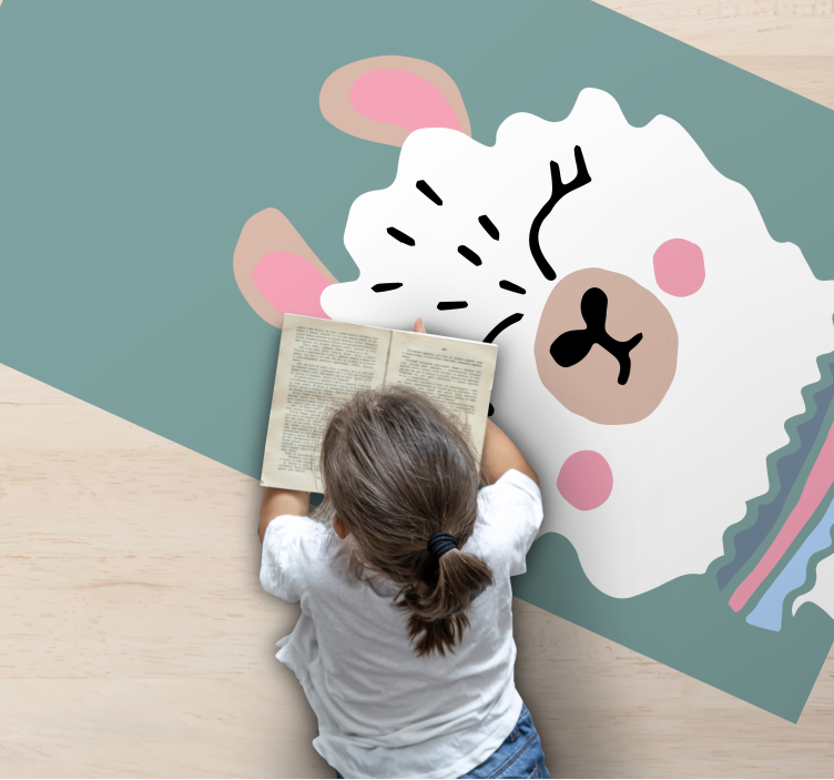 Lamb Illustration nursery rugs - TenStickers