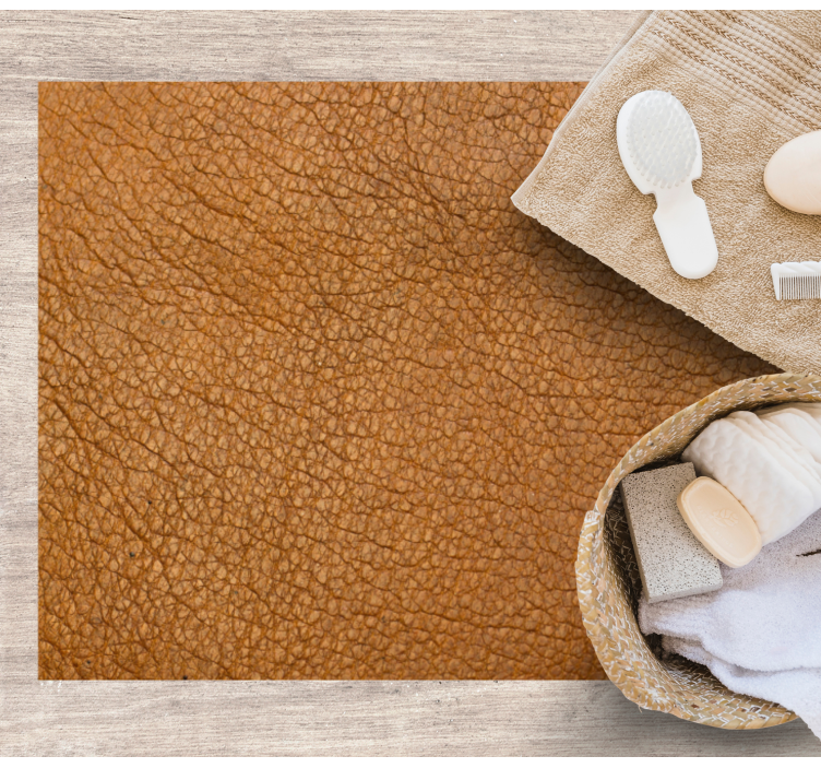 Leather-Like Surface textured vinyl rug - TenStickers