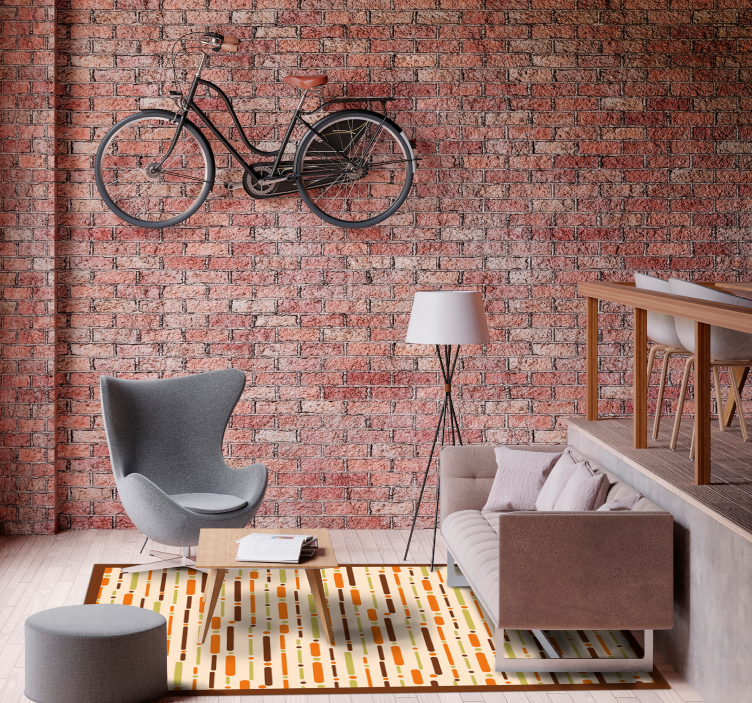 Linear Patterned Decor stripes vinyl rug - TenStickers