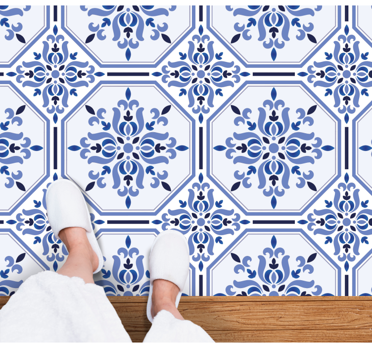 Lisboa pattern tile vinyl carpet - TenStickers