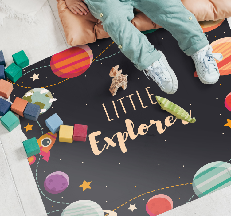 Little Explorer vinyl rug - TenStickers