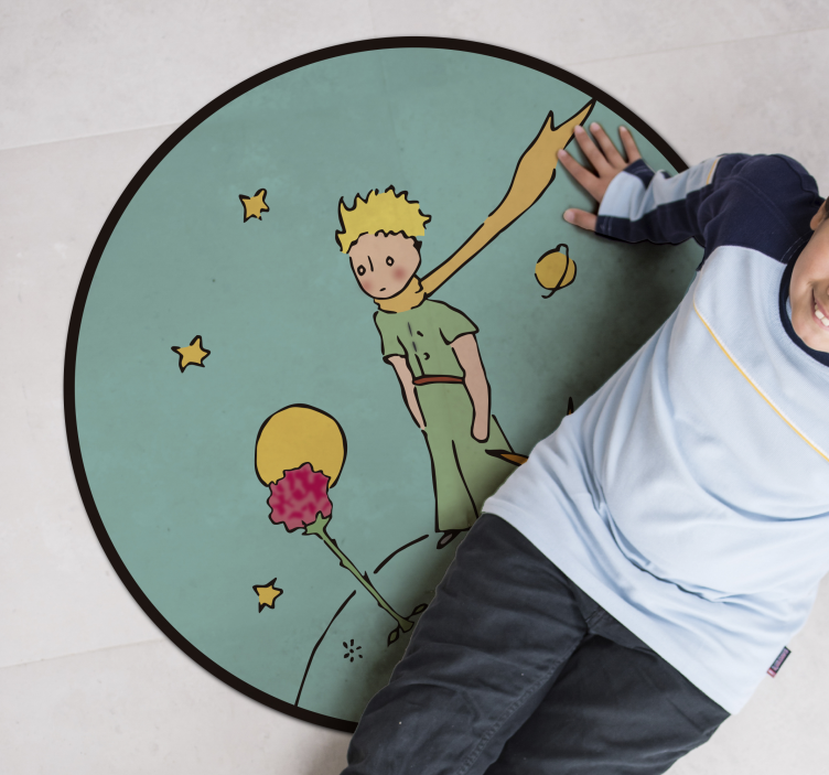 Little Prince with name personalised mat - TenStickers