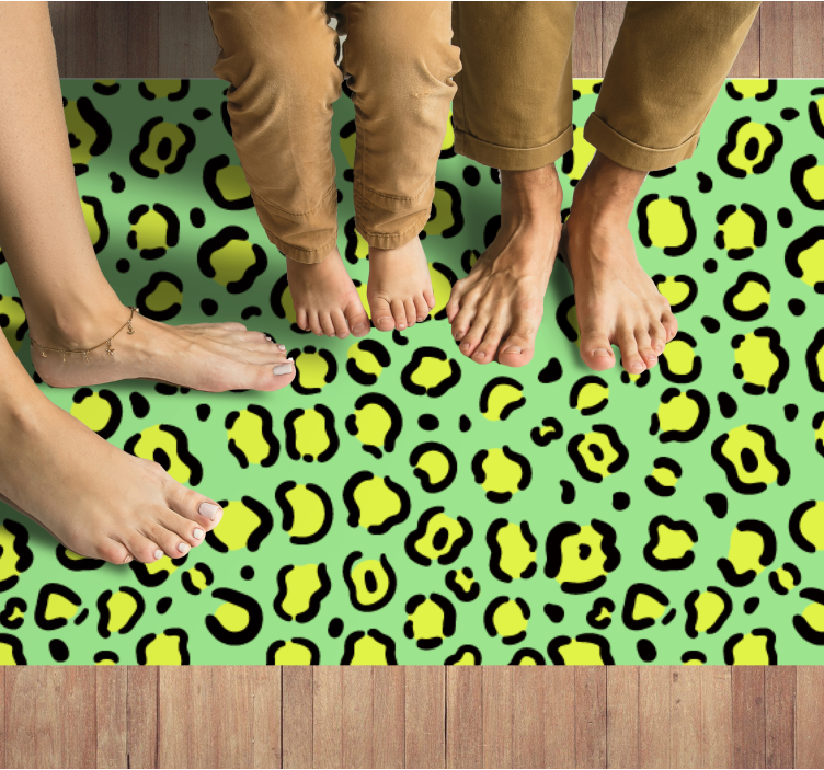 Lively Leopard Pattern animal print vinyl rug - TenStickers