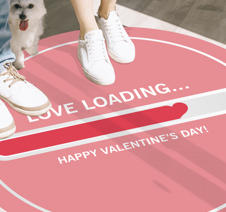 Loading love custom red rug - TenStickers