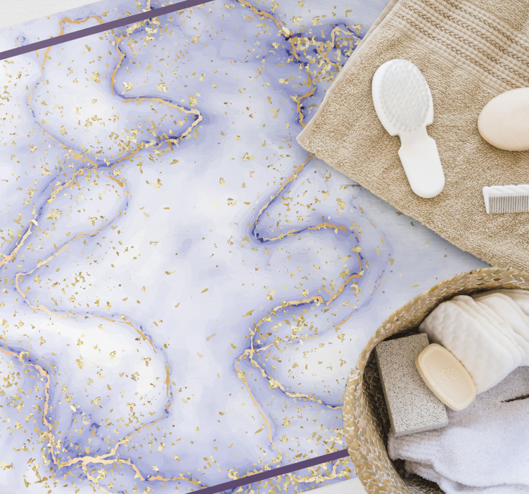 Marble with glitter texture carpet - TenStickers