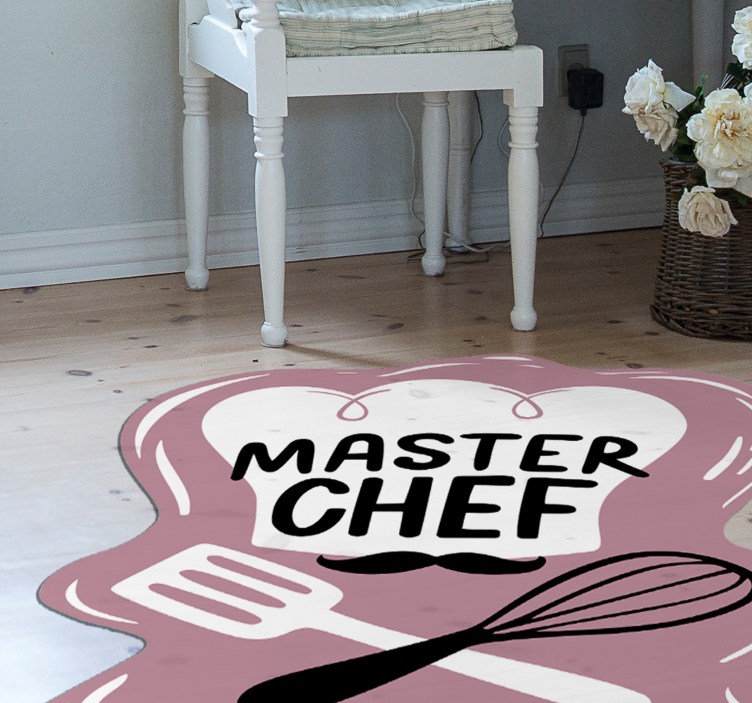 Master Chef Emblem kitchen vinyl rug - TenStickers