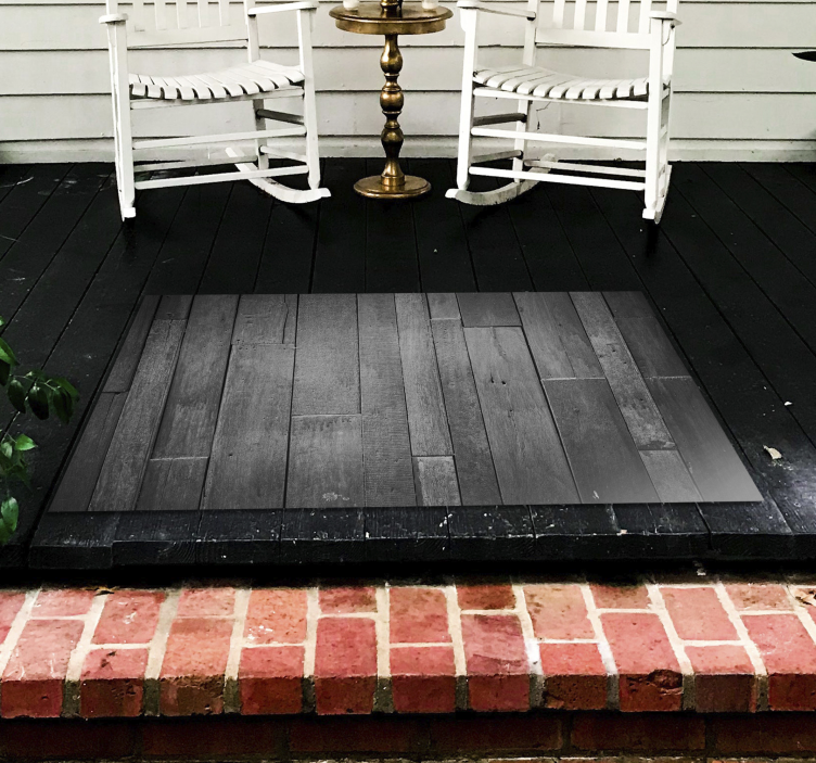 Modern grey finish wood vinyl rug - TenStickers