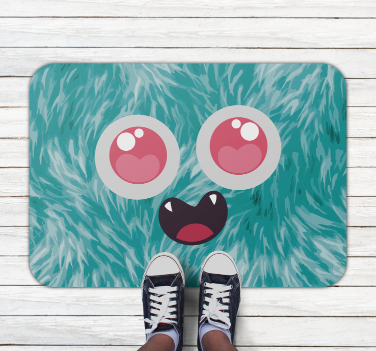 Monster Face vinyl rug - TenStickers