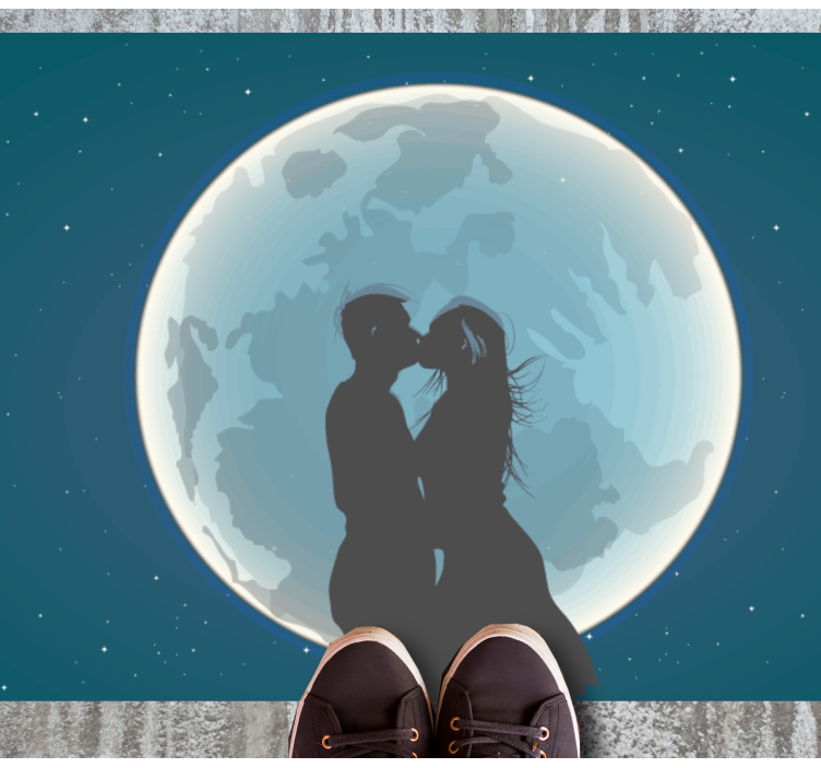 Moonlit Kiss bedroom vinyl rug - TenStickers