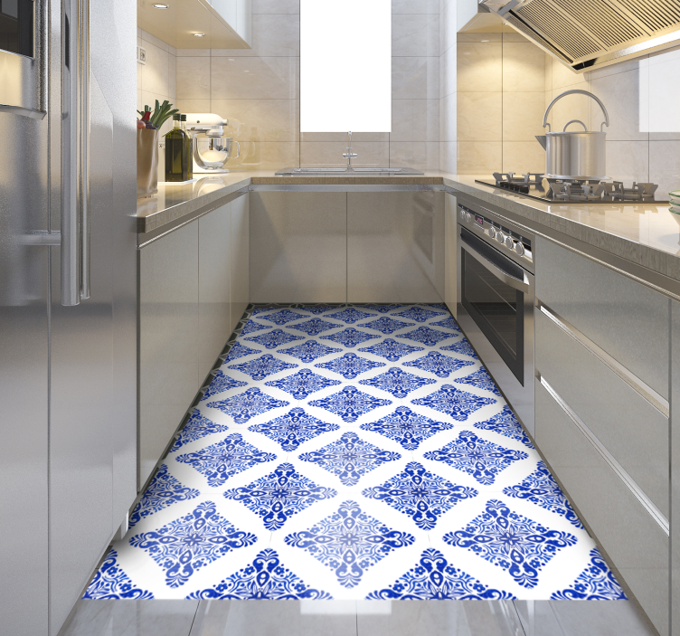 Moroccan effect tile effect tile carpet - TenStickers