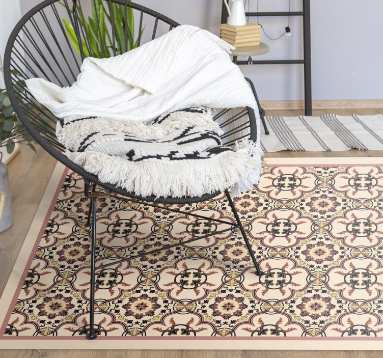 Mosaic Inspired Elegance mosaic vinyl rug - TenStickers