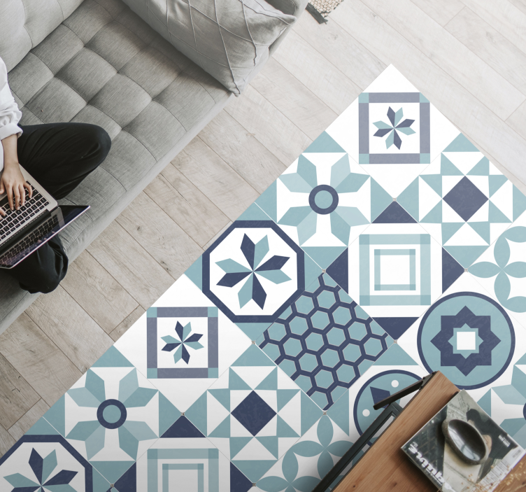Mosaic Tile Inspiration mosaic vinyl rug - TenStickers