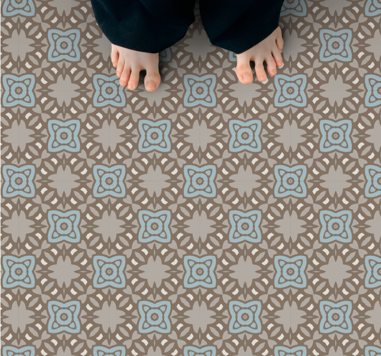 Mosaic vinyl rug mosaic pattern design - TenStickers