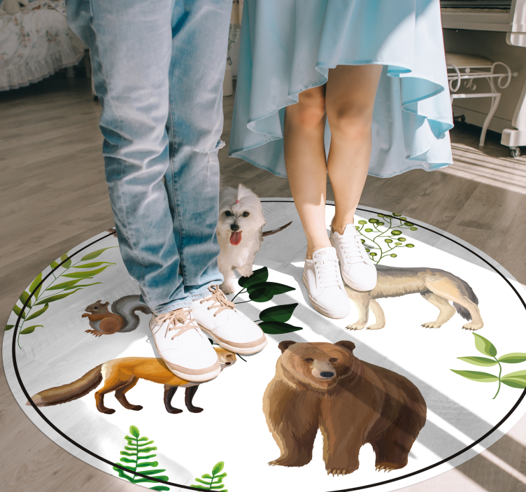 Multiple animals design animal rug - TenStickers