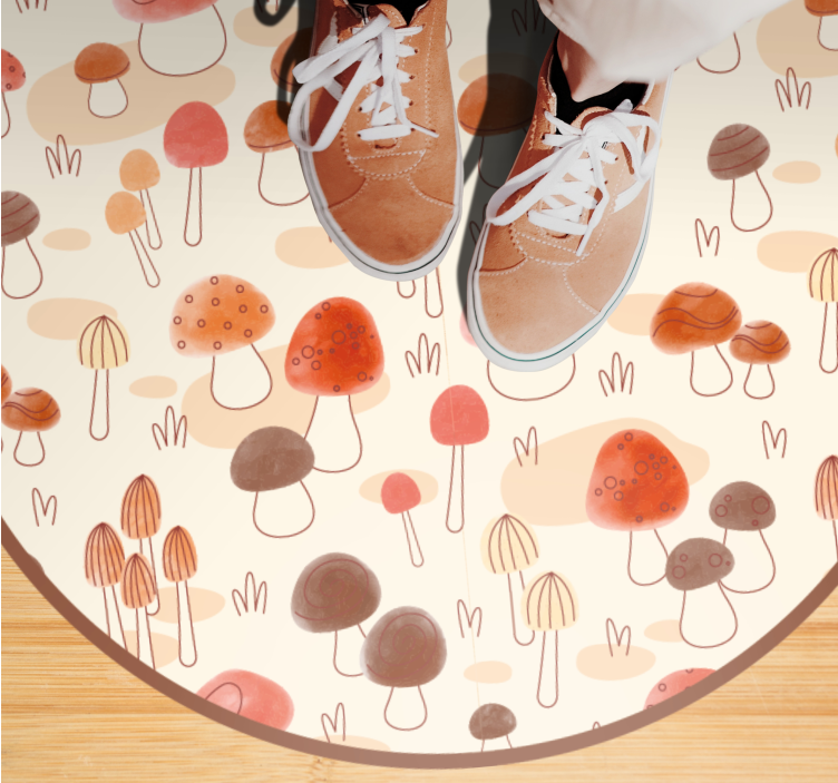Mushroom Concept nature vinyl rug - TenStickers