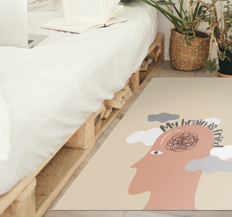 My brain is fried custom rug - TenStickers