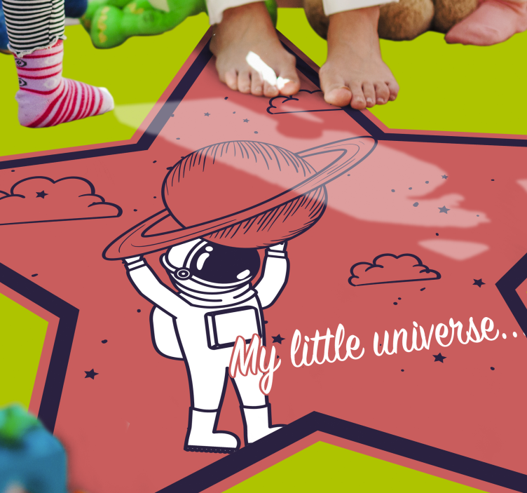 My little universe kids vinyl rug - TenStickers