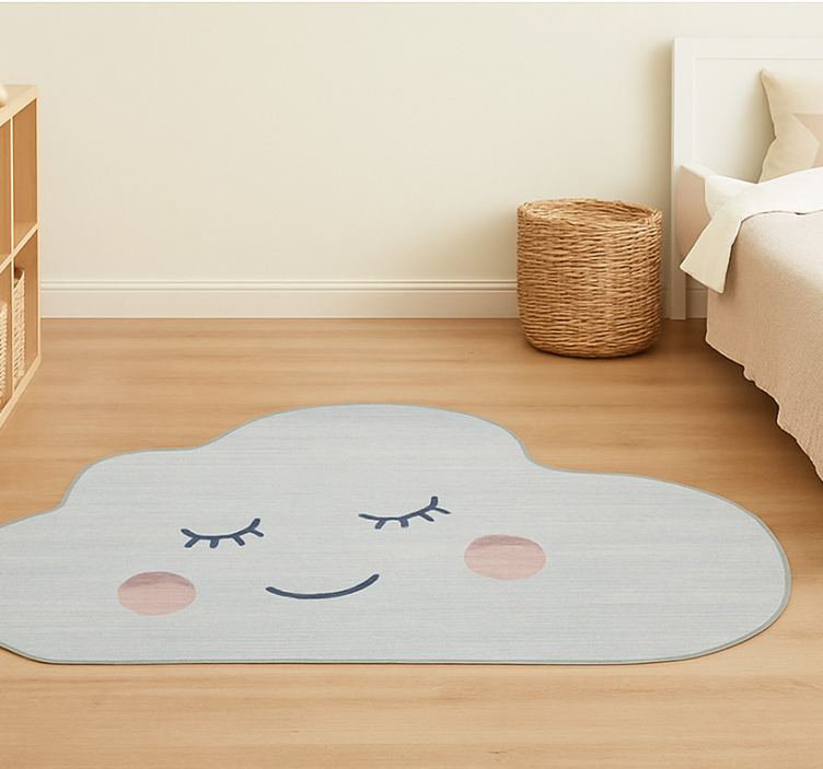 Napping cloud design vinyl rug - TenStickers