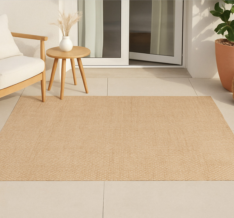 Natural burlap texture outdoor vinyl rug - TenStickers